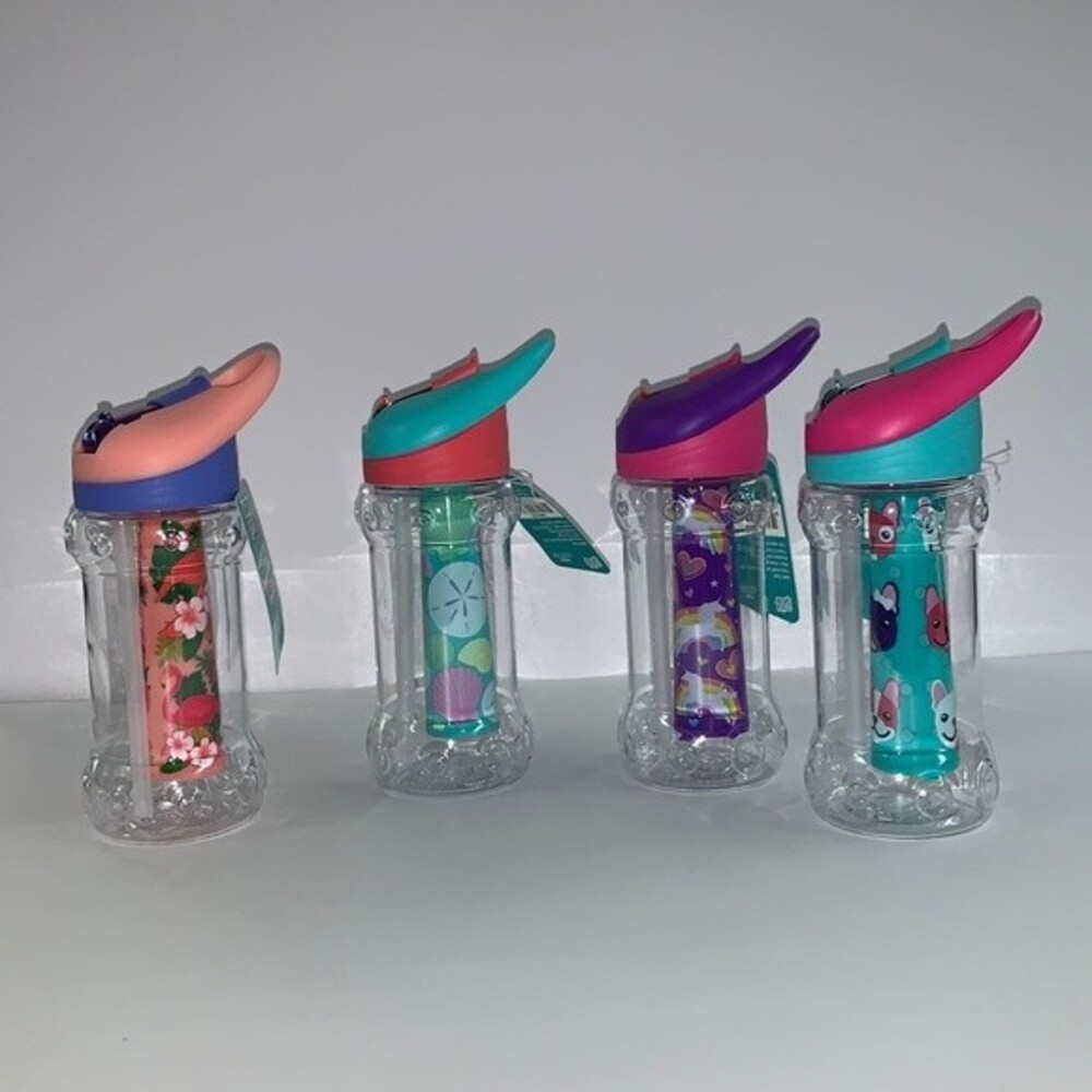 Girl Cool Gear Freeze Me Water Bottles set of 4 NWT
